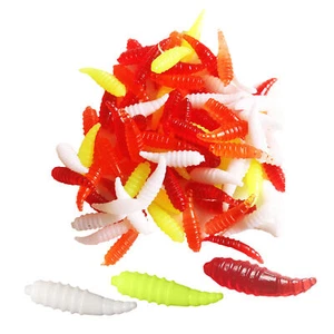Fishing Worm 50pcs Soft Bait Simulation Bread Worm Realistic Fishing vividly - Picture 1 of 5