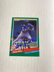 Texas Rangers GARY PETTIS Signed Card - Picture 1 of 1