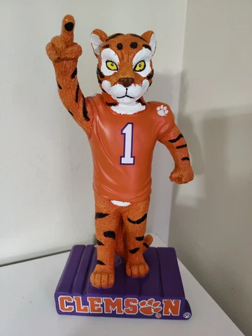 Clemson University Tiger Mascot  Statue on Base Man Cave Office Decor  12" Cover