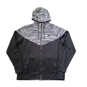 Nike Hybrid Windrunner Jacket Mens XXL Black Hoodie Full Zip Fleece 805138 011 - Picture 1 of 21
