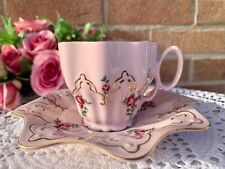 pink porcelain tea set