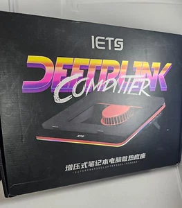 IETS GT500 Powerful Turbo-Fan (5000 RPM) RGB Laptop Cooling Pad New Open Box - Picture 1 of 9