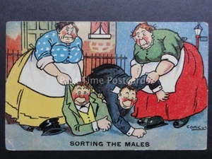 Comicus: Drunk Theme SORTING THE MALES c1913 - Picture 1 of 2