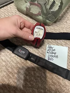 Unisex POLAR RS200 Red Digital LCD Fitness Heart Rate Monitor Strap - Picture 1 of 6