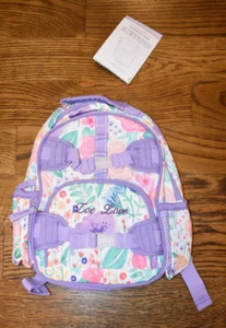 Pottery Barn Kids Mackenzie Mini Backpack Lavender Bloom NWT Zoe Love Monogram - Picture 1 of 2