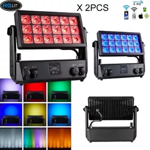 Wasserdicht LED 18x20W RGBWAUV Outdoor Akku Wireless Spot Wash Licht USA DDP - Bild 1 von 18