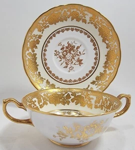 Hammersley Grand Barock Gold Creme Suppenschüssel(n) und Untertasse(n) - Bild 1 von 2