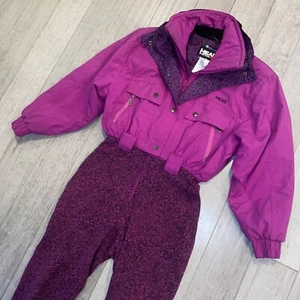 De Colección Años 80 Cabeza Traje de Esquí Una Pieza Traje de Nieve Conejito de Nieve Babero Leggings Retro Para Mujer 10 - Imagen 1 de 11