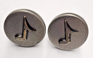 Vintage Swank Music Note Cufflinks - Picture 1 of 7