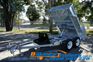 8x5 Heavy Duty Galvanised Hydraulic Tandem Tipper Trailer ATM 3.5T 3500kg - Picture 1 of 12