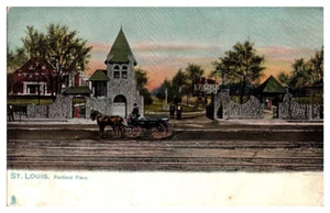 Cartolina posteriore vintage non divisa St Louis Missouri Portland Place Tuck nuova - Foto 1 di 2