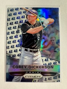 K138,628 - 2015 Panini Prizm Prizms Jackie Robinson #49 Corey Dickerson #/42