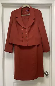 NEW Jessica London Suit Cropped Jacket & Dress Burt Orange Women's Plus Size 20 - Picture 1 of 12