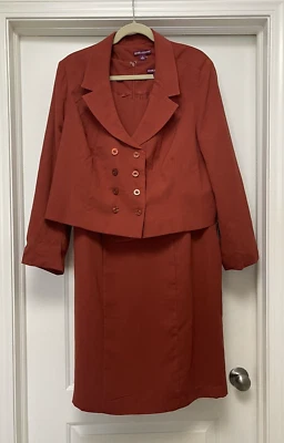 NEW Jessica London Suit Cropped Jacket & Dress Burt Orange Women's Plus Size 20 - Image 1 of 4