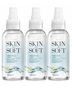 3 x Avon Skin so soft original dry oil Anti mosquito Hydrating Moisturiser