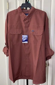 Wrangler Performance Classic Fit Shirt Size XXL Convertible Sleeve Clay Red NWT - Picture 1 of 6