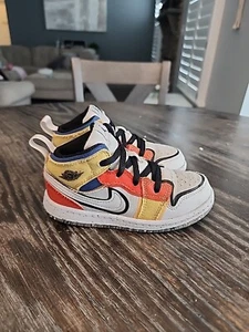 Air Jordan 1 Mid SE PS 'Multi-Color Canvas' Size 9 - Picture 1 of 11