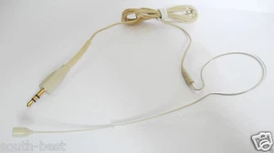 Pro Beige Headset Headworn Microphone for Wireless Mic System PC 3.5mm Stereo - Picture 1 of 5