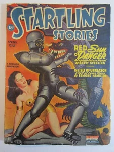 Startling Stories Pulp Vol. 12 #1, Apr 1945 VG+ Classic Bergey Robot Cover! - Picture 1 of 5