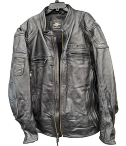 Harley Davidson Herren AURORA Willie G Skull Leder Motorrad Jacke - 3XL - Bild 1 von 13