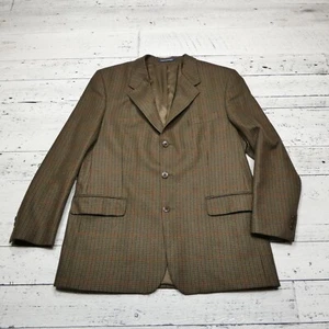 Jean-Paul Germain Wool Sport Coat 42R Brown Blazer Houndstooth Tweed - Picture 1 of 8
