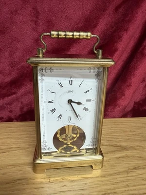 Schatz Mantel Clock Gold See Through can see cogs turning Mechanical 8 Day - Image 1 of 4