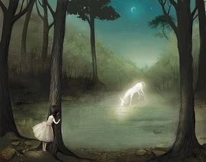 No One Would Ever Believe Her by Meluseena 14 x11 in. Paper Size New Unframed - Picture 1 of 1