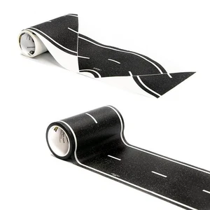 PlayTape Road Tape and Curves for Toy Cars - 1 Roll of 30 ft. x 4 in. Black R... - Picture 1 of 9