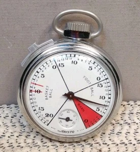 Vintage Aristo Fußball Basketball Sport Handaufzug Timer Taschenuhr - Bild 1 von 5