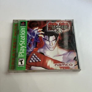 Tekken 3 (PlayStation 1, 1998) Greatest Hits CIB con manual rayado - Imagen 1 de 6