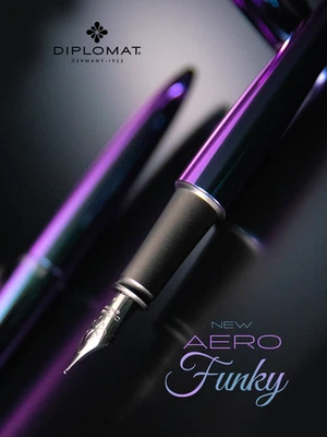 ДИПЛОМАТ AERO FUNKY ПЕРЬЕВАЯ РУЧКА ТОНКОЙ СТАЛИ NIB ОДНОРАЗОВОЕ ПРОИЗВОДСТВО - Изображение 1 из 4