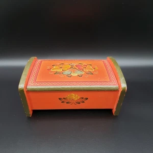 Artisan Painted Music Box Swiss Toggenburger Bauern-Malerei A. Edelman-Ebnat - Picture 1 of 11