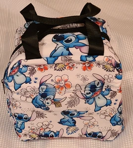 Borsa termica riutilizzabile isolata Stitch bianca pranzo con tasca frontale nuova - Foto 1 di 5