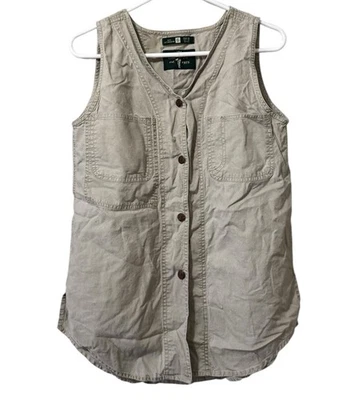 Royal Robbins Mujer Talla Pequeña Sin Mangas Botones Algodón Senderismo Aire Libre Ciudad Foto 1 de 4