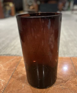 ART GLASS AMETHYST PURPLE LARGE CYLINDER 10” Handblown Vase 5.25" DIAMETER EUC - Picture 1 of 12