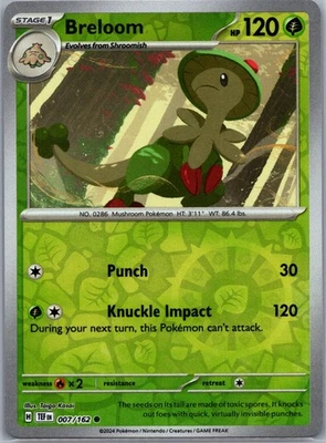 Breloom, SV05: Temporal Forces, 007/162, Common, NM - Image 1 of 2