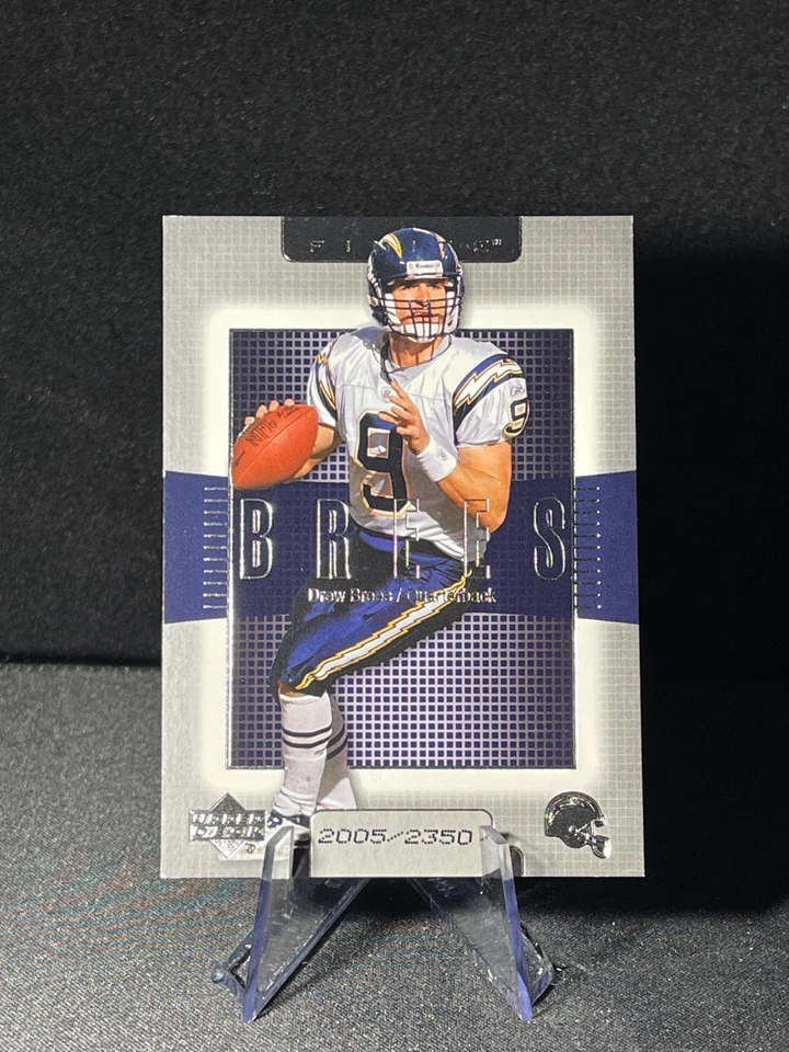 2003 Upper Deck Finite - Drew Brees #9 SP #'d /2350 Chargers NFL HOFer - Image 1 of 2