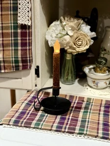 Candelabros para taza de té de metal primitivo, vela cónica de 6,5 pulgadas - Imagen 1 de 5