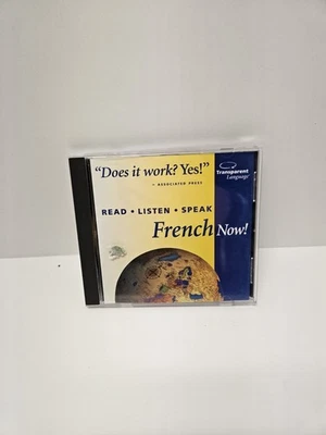 Transparent Language French Now CD-ROM Master Program Version 5.0 Untested - Image 1 of 3