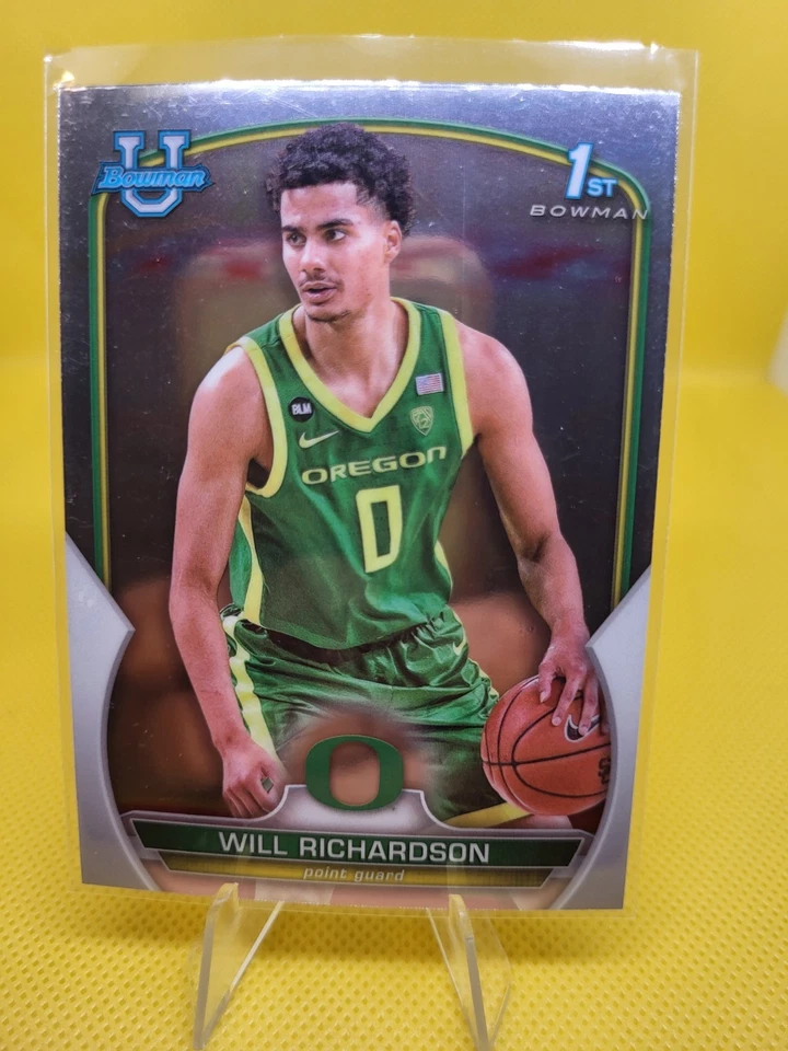 2022-23 Bowman Chrome University Basketball #31 Will Richardson - Oregon  - Image 1 of 1