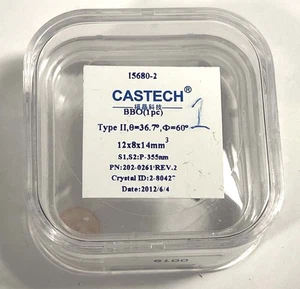 Castech für zusammenhängenden riesigen BBO Kristall 12x8x14mm lang, einige Beschädigungen 355nm UV - Bild 1 von 9