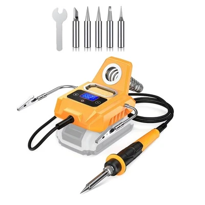 Cordless Electric Soldering Iron Station for Dewalt 20V Max w Dual Helpers LCD - Image 1 of 4