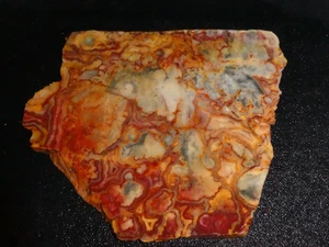 Crazy Lace Achat Platte 5 1/4" x 4 3/4 -- rau, Cabbing -- Display Geologie - Bild 1 von 3