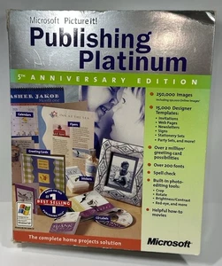 Microsoft Picture It Publishing Platinum 5th Anniversary Edition 5 Discs w/ Book - Picture 1 of 5