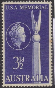 1955 (P153) AU 3 1/2D Blue USA Friendship SG283 - Picture 1 of 1