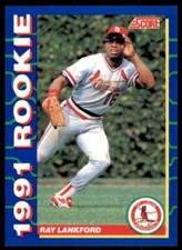 1991 Score Rookies Ray Lankford Rookie St. Louis Cardinals #2