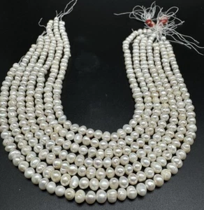 Natural Good Quality Genuine Freshwater Pearls Strands For Jewelry Making - Picture 1 of 11