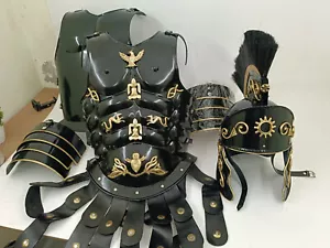 Medieval Black Vintage Muscle Greek Gladiator LARP Armor Cuirass Cosplay Gift - Picture 1 of 9