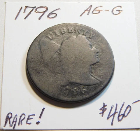 RARE 1796 U.S. LIBERTY CAP LARGE CENT - FREE SHIPPING!⭐⭐ Cover