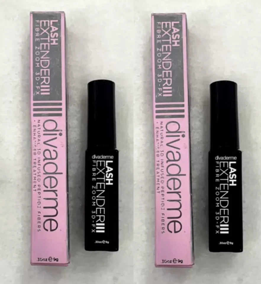 2 Divaderme Lash Extender III Natural Infused Peptide Fibers Enhancer Treatment - Image 1 of 3
